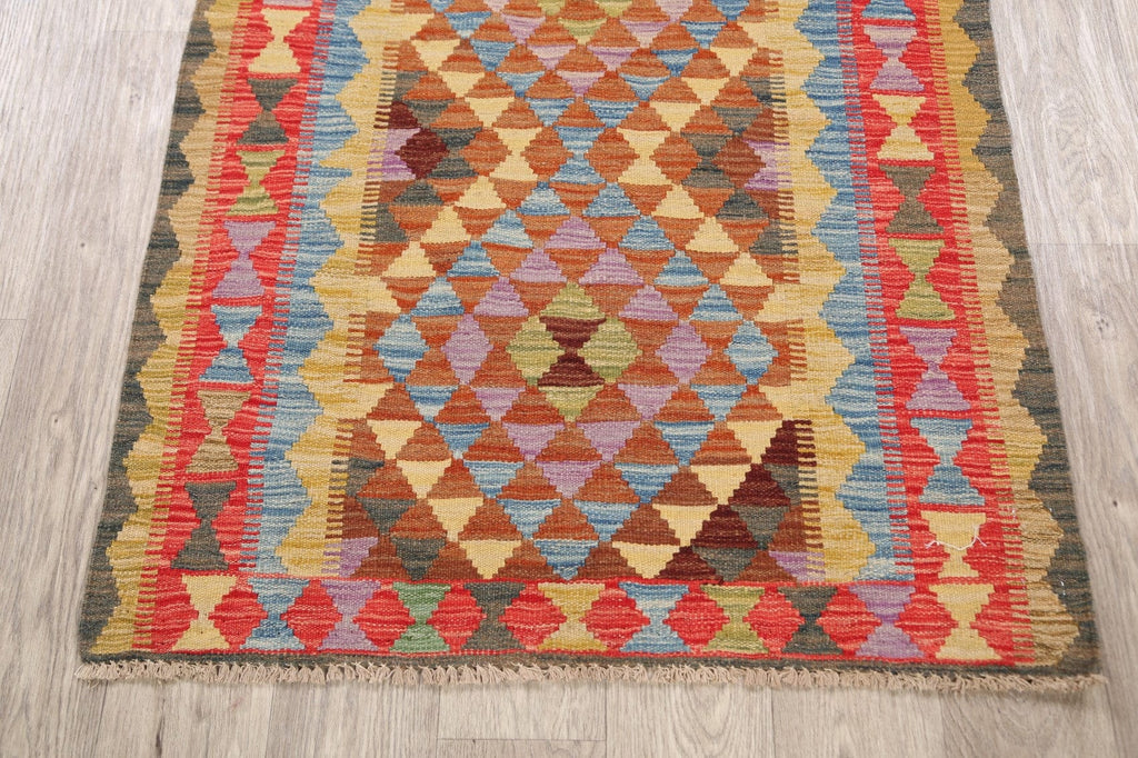 South-Western Reversible Kilim Oriental Area Rug 3x4