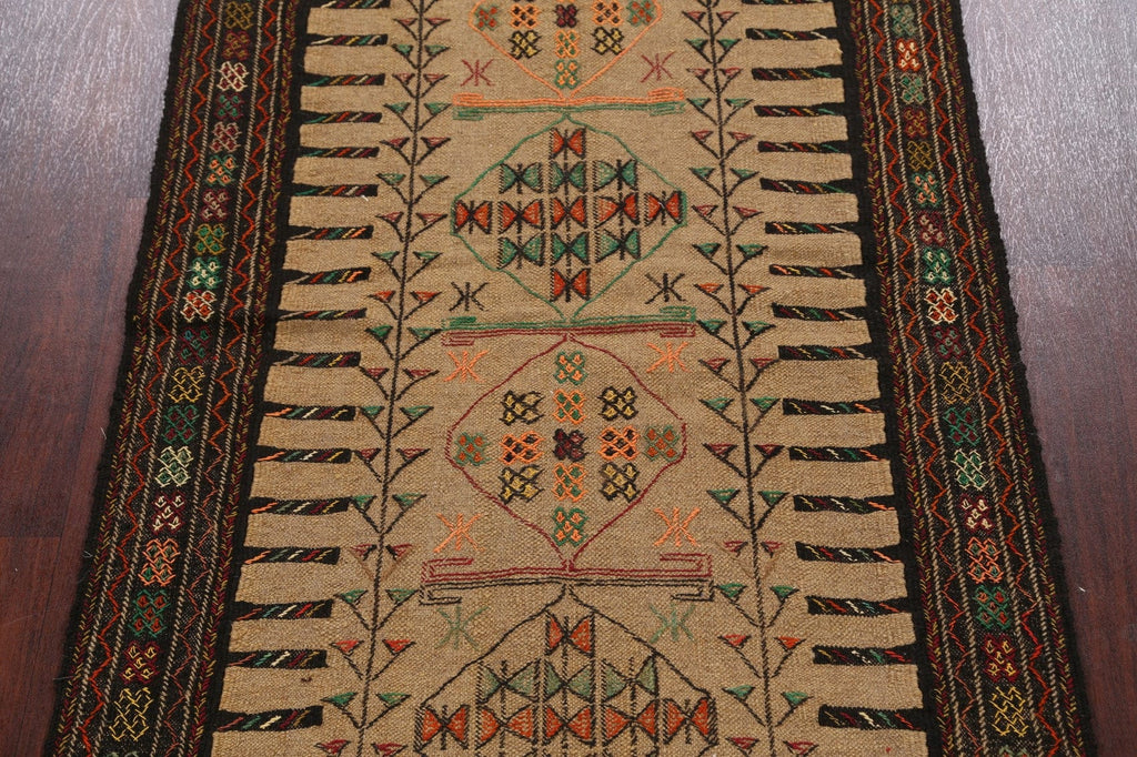 Tribal Geometric Kilim Hand-Woven Persian Area Rug 4x6