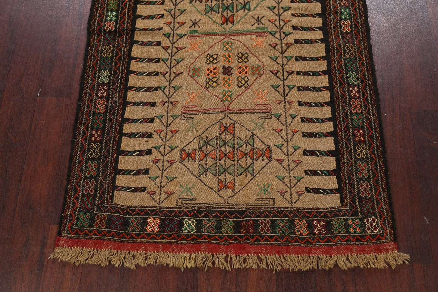 Tribal Geometric Kilim Hand-Woven Persian Area Rug 4x6