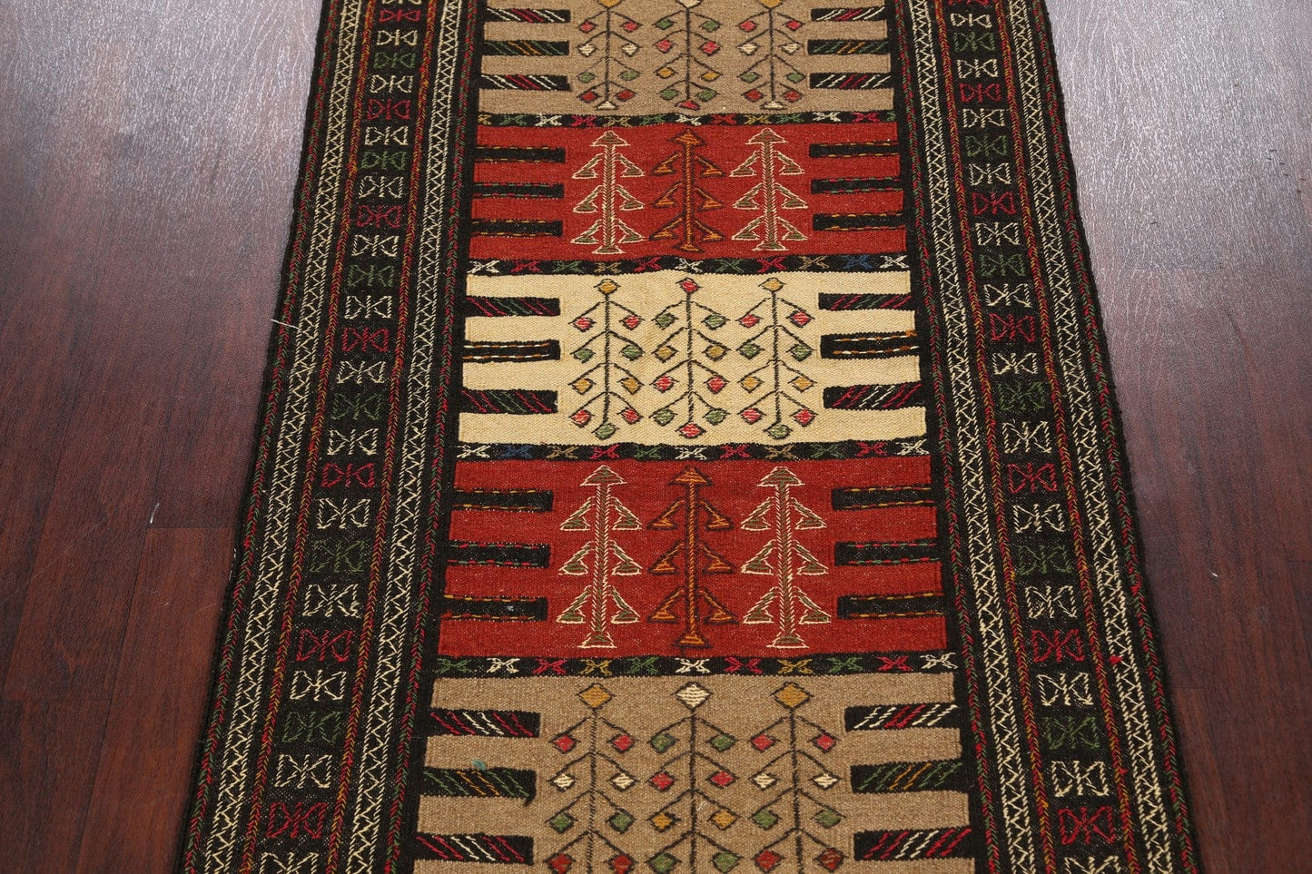 Tribal Sumak Kilim Hand-Woven Persian Area Rug 4x6