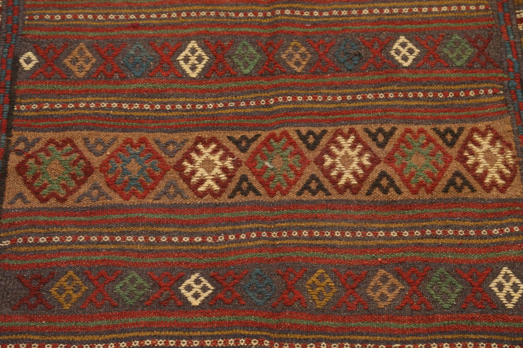 Tribal Sumak Kilim Hand-Woven Persian Area Rug 4x7