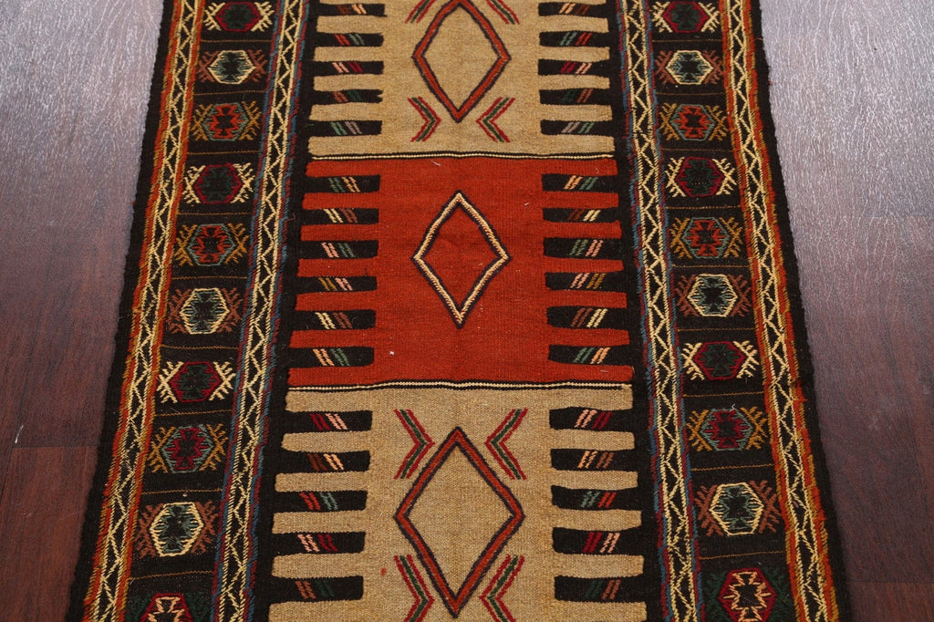 Tribal Sumak Kilim Hand-Woven Persian Area Rug 3x6