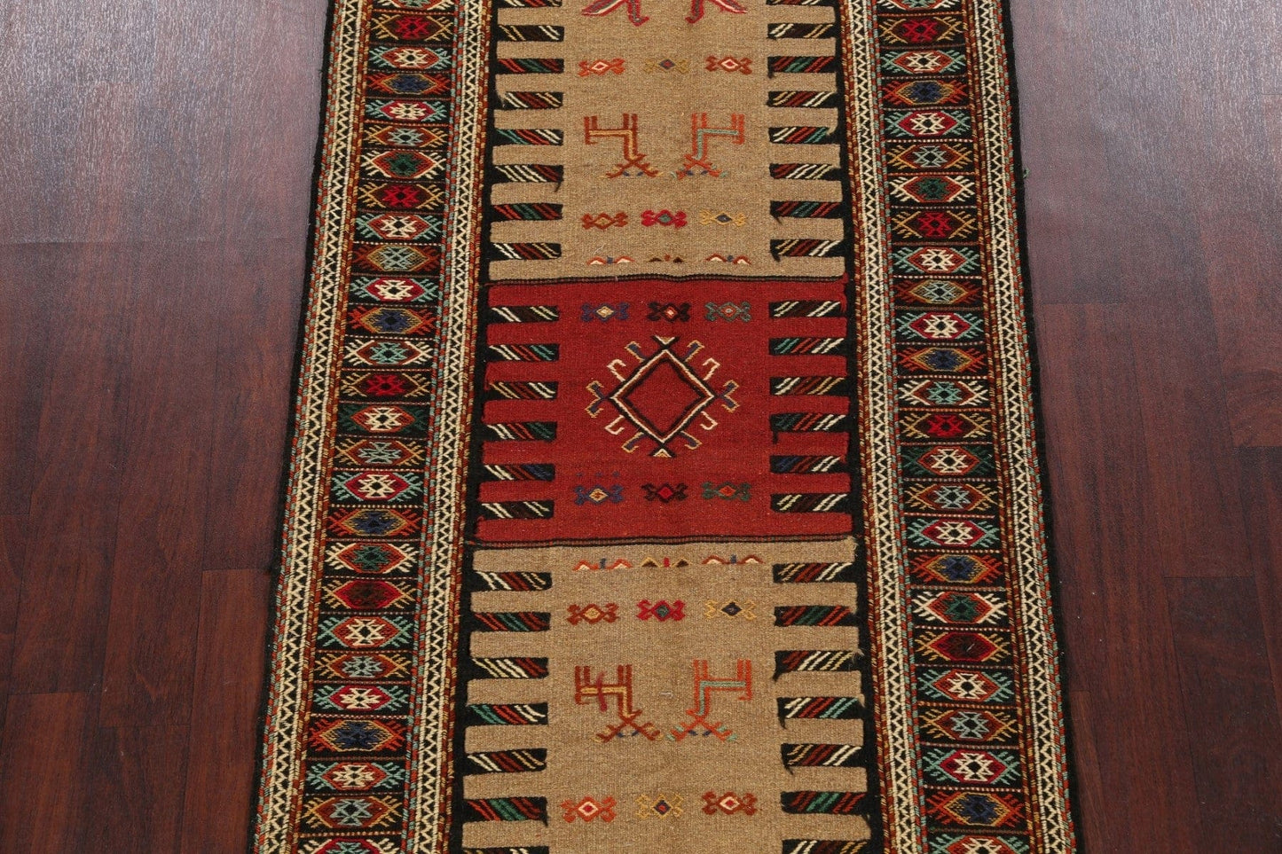 Tribal Sumak Kilim Hand-Woven Persian Area Rug 4x6