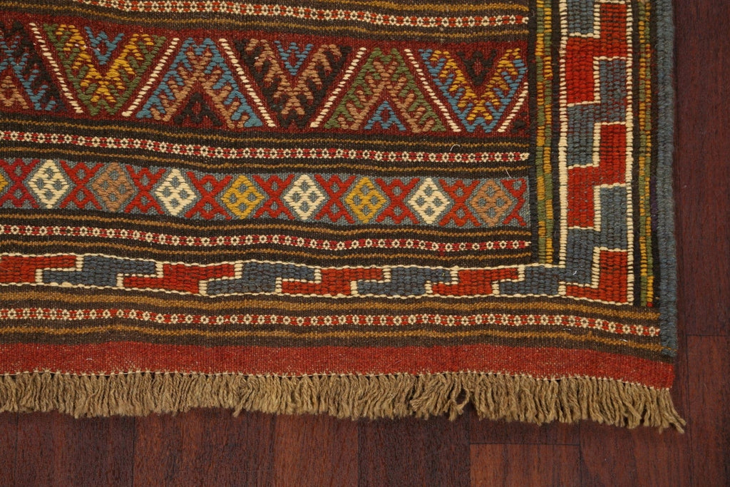 Tribal Sumak Kilim Hand-Woven Persian Area Rug 4x6