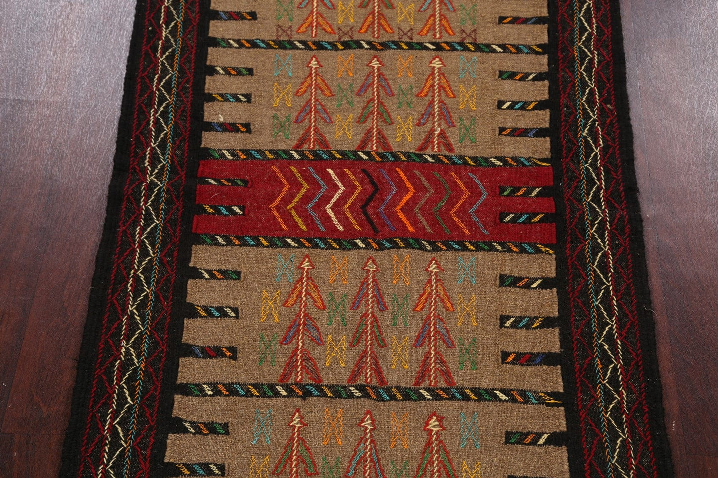 Tribal Sumak Kilim Hand-Woven Persian Area Rug 4x6