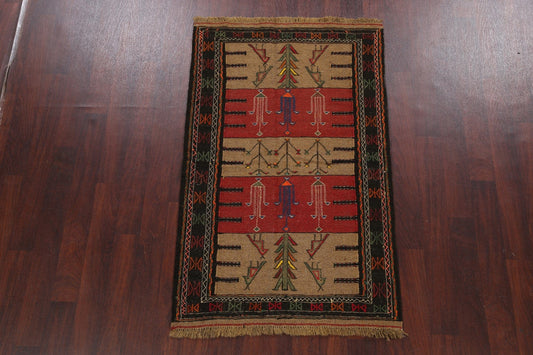 Tribal Sumak Kilim Hand-Woven Persian Area Rug 4x6