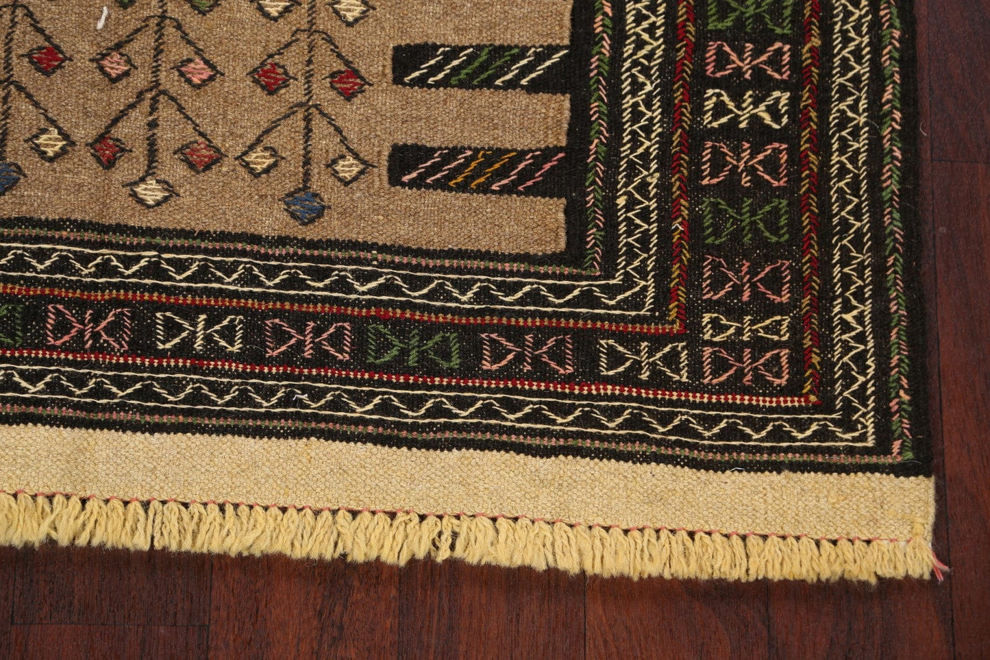 Tribal Sumak Kilim Hand-Woven Persian Area Rug 4x6