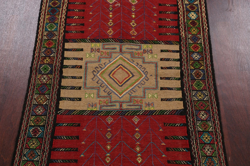 Tribal Sumak Kilim Hand-Woven Persian Area Rug 4x6