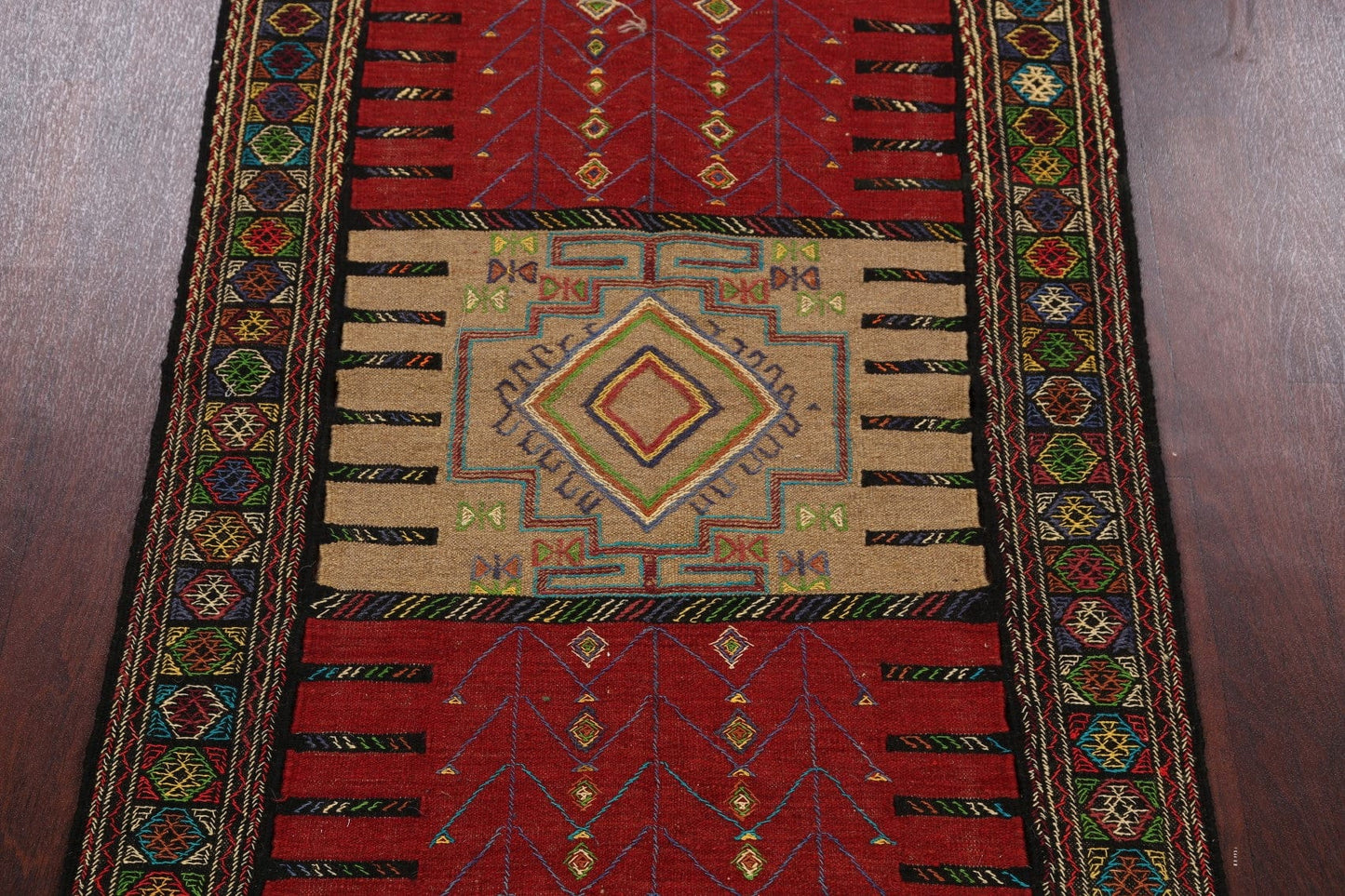 Tribal Sumak Kilim Hand-Woven Persian Area Rug 4x6