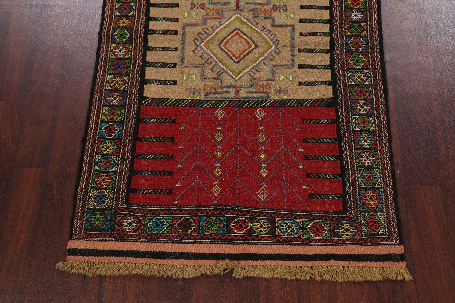 Tribal Sumak Kilim Hand-Woven Persian Area Rug 4x6