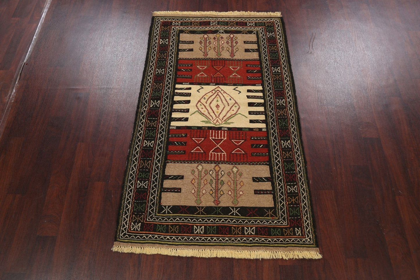 Tribal Sumak Kilim Hand-Woven Persian Area Rug 4x6