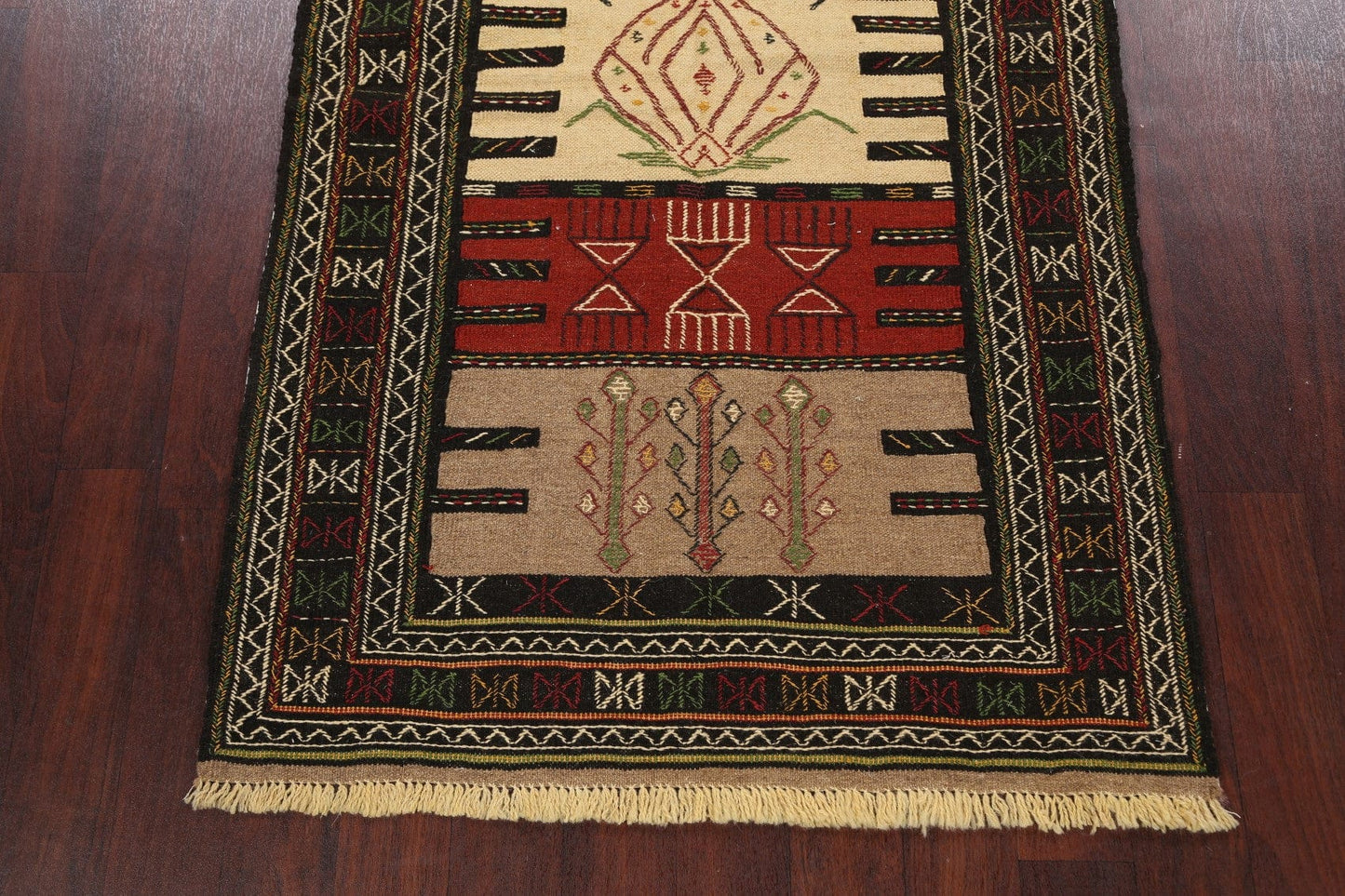 Tribal Sumak Kilim Hand-Woven Persian Area Rug 4x6