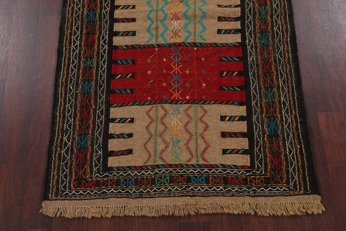 Tribal Sumak Kilim Hand-Woven Persian Area Rug 4x6