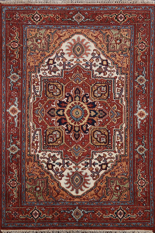 Geometric Heriz Serapi Oriental Area Rug 4x6