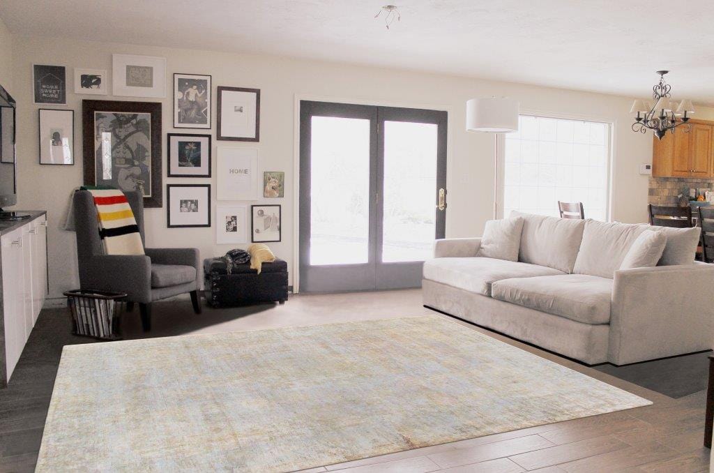 Overdyes Collection Hand-Knotted Wool Area Rug- 9' 4" X 13' 6"