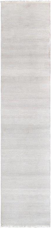 Transitional Collection Hand-Knotted Silk and Wool Runner- 2' 6" X 11' 6"