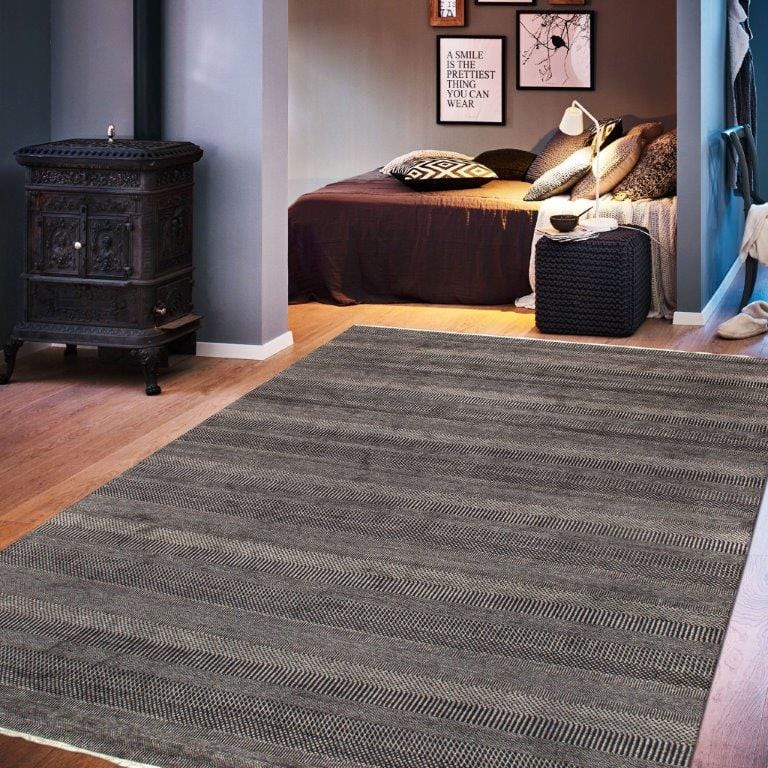 Transitional Collection Hand-Knotted Silk and wool Area Rug- 9' 1" X 12' 2"