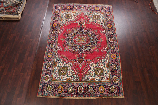 Floral Tabriz Persian Area Rug 6x10