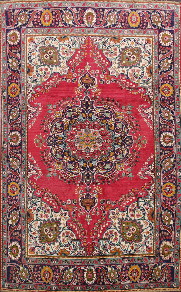 Floral Tabriz Persian Area Rug 6x10