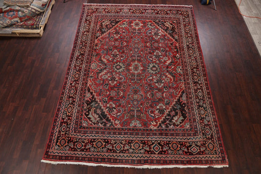 Antique Muted Floral Mahal Persian Area Rug 8x12