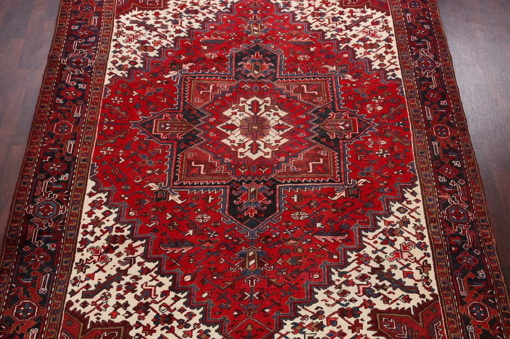 Geometric Heriz Persian Red Area Rug 8x11