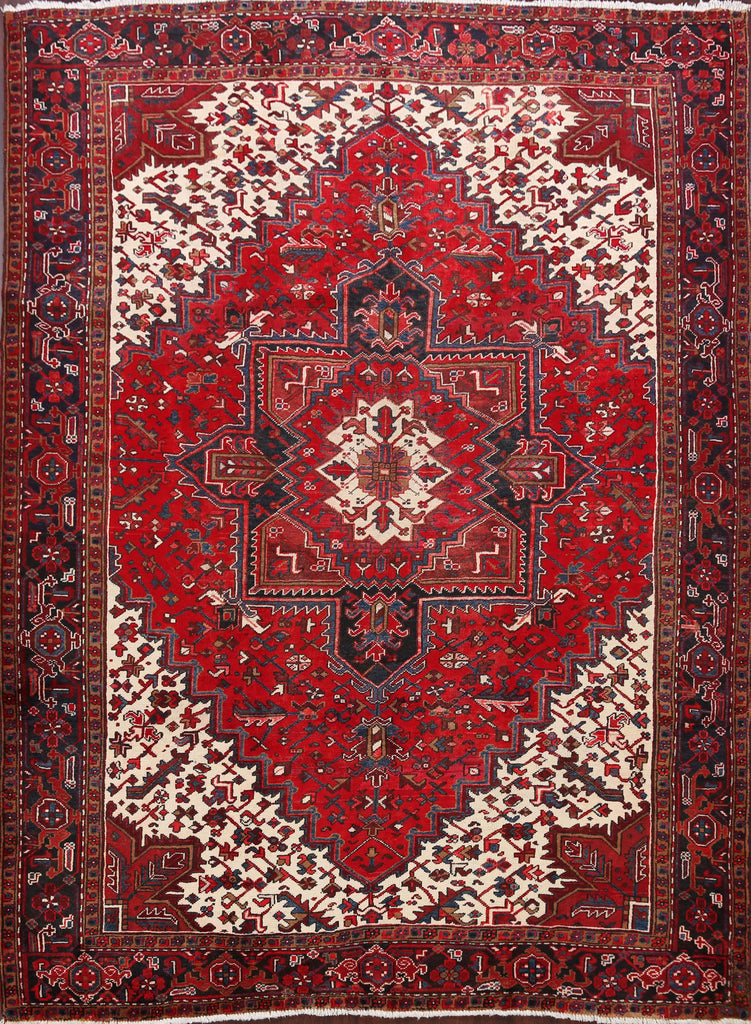 Geometric Heriz Persian Red Area Rug 8x11