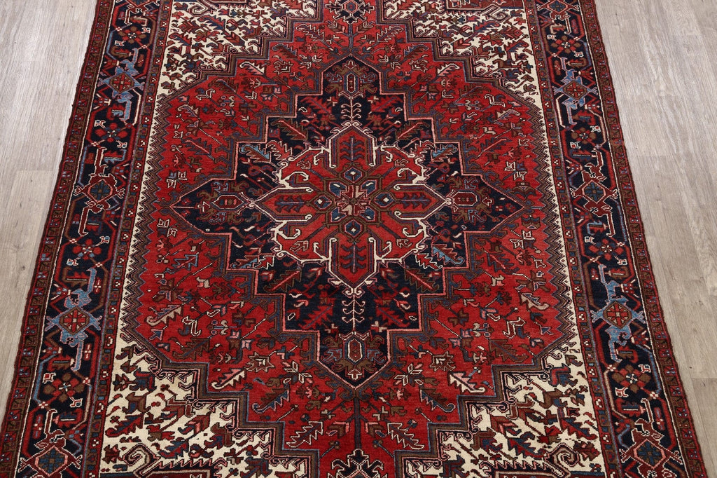 Geometric Heriz Persian Red Area Rug 8x11