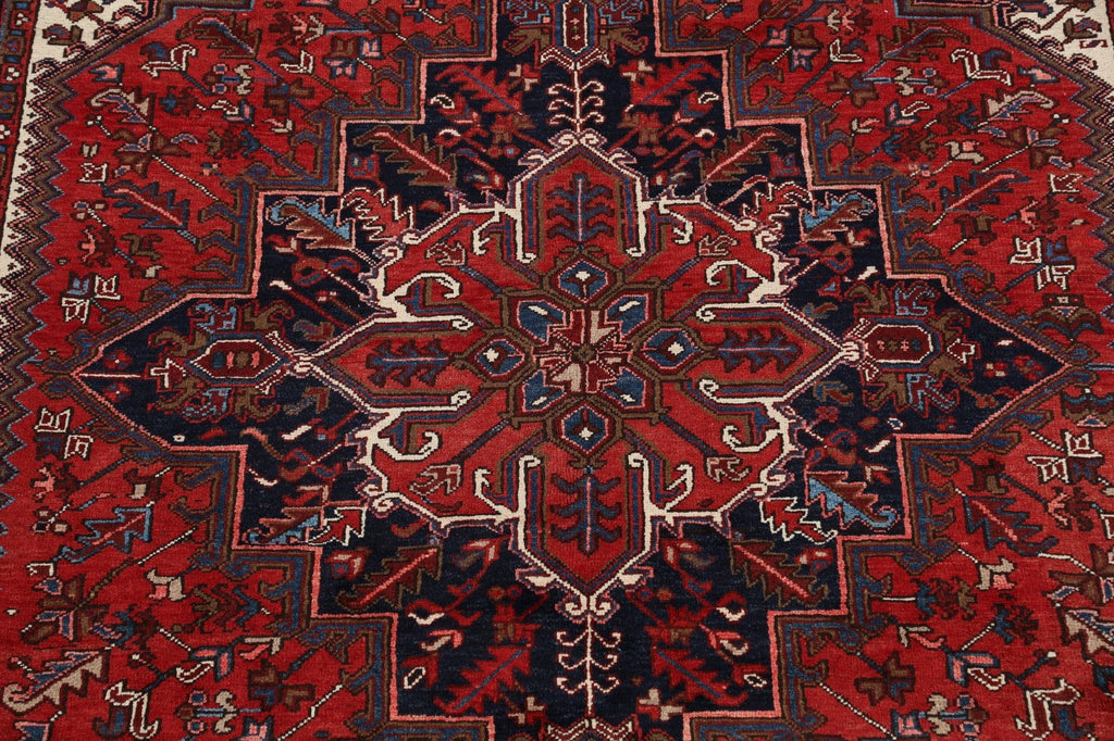 Geometric Heriz Persian Red Area Rug 8x11