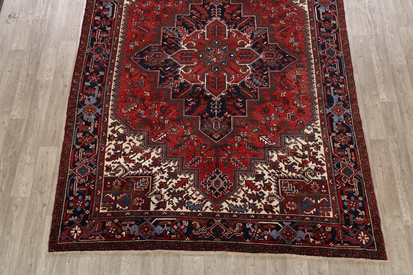 Geometric Heriz Persian Red Area Rug 8x11