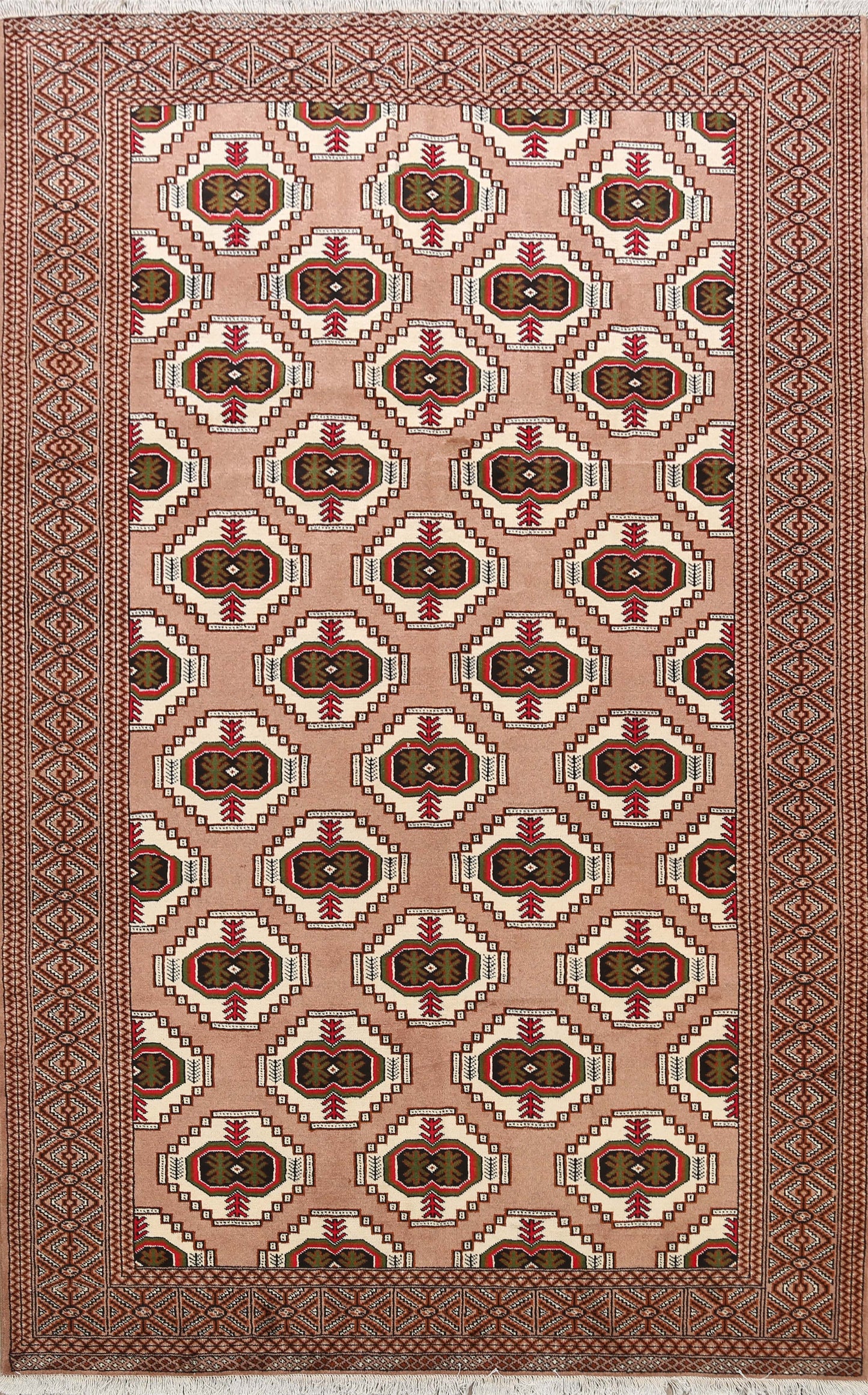 All-Over Geometric Bokhara Oriental Area Rug 7x10