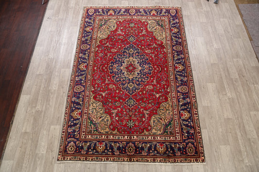 Floral Tabriz Persian Red Area Rug 7x10