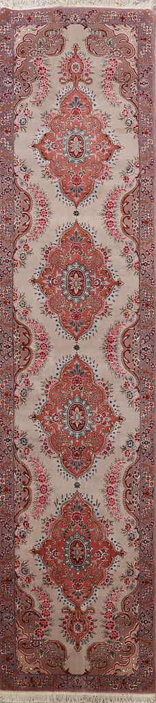 All-Over Floral Tabriz Persian Runner Rug 3x12