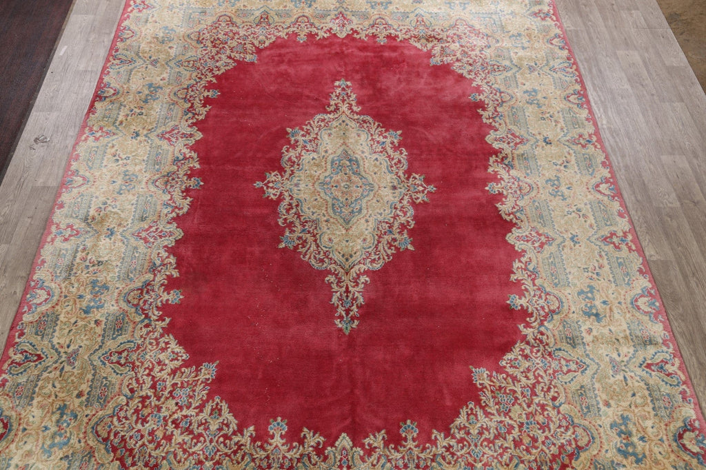 Antique Floral Kerman Persian Area Rug 10x14