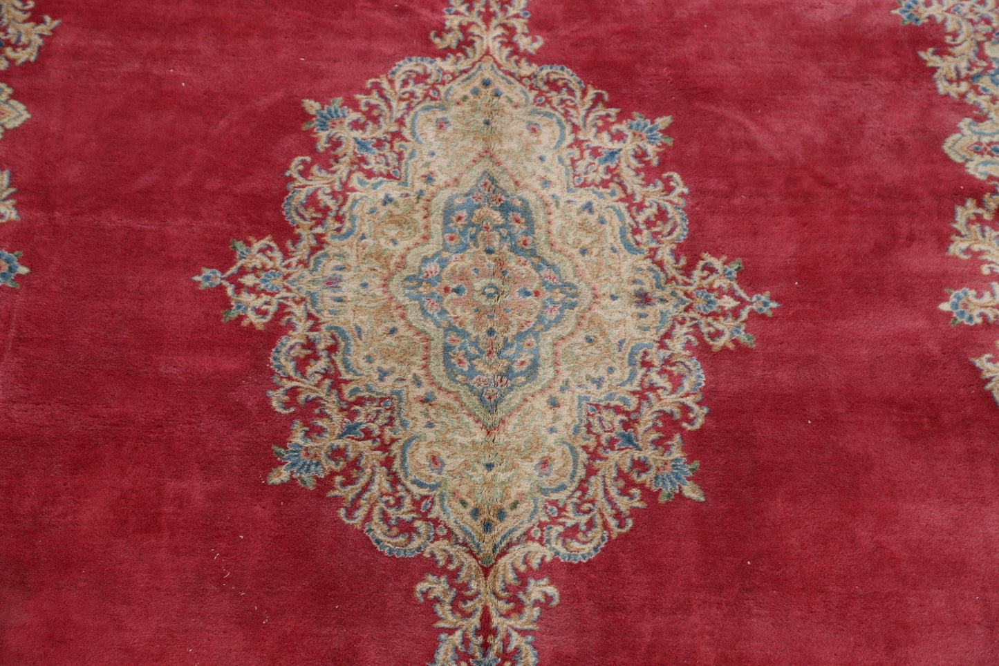 Antique Floral Kerman Persian Area Rug 10x14