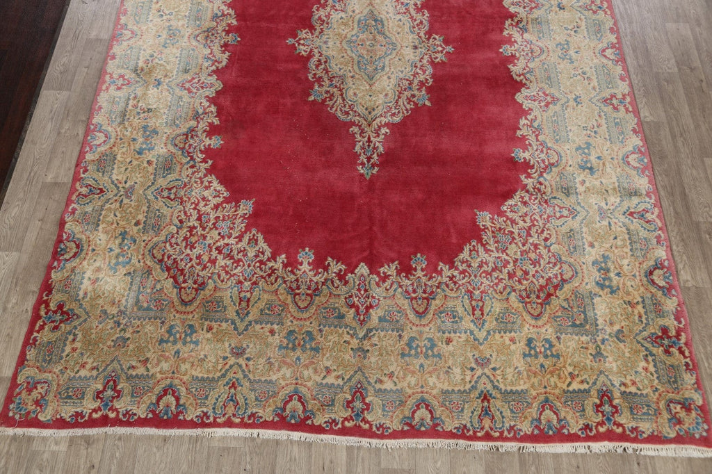 Antique Floral Kerman Persian Area Rug 10x14