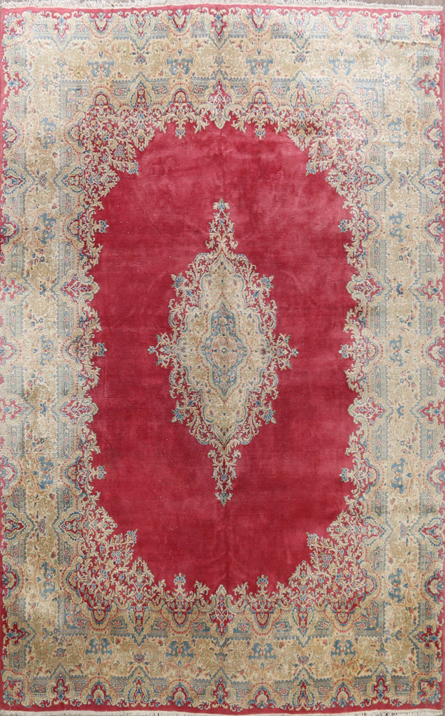 Antique Floral Kerman Persian Area Rug 10x14