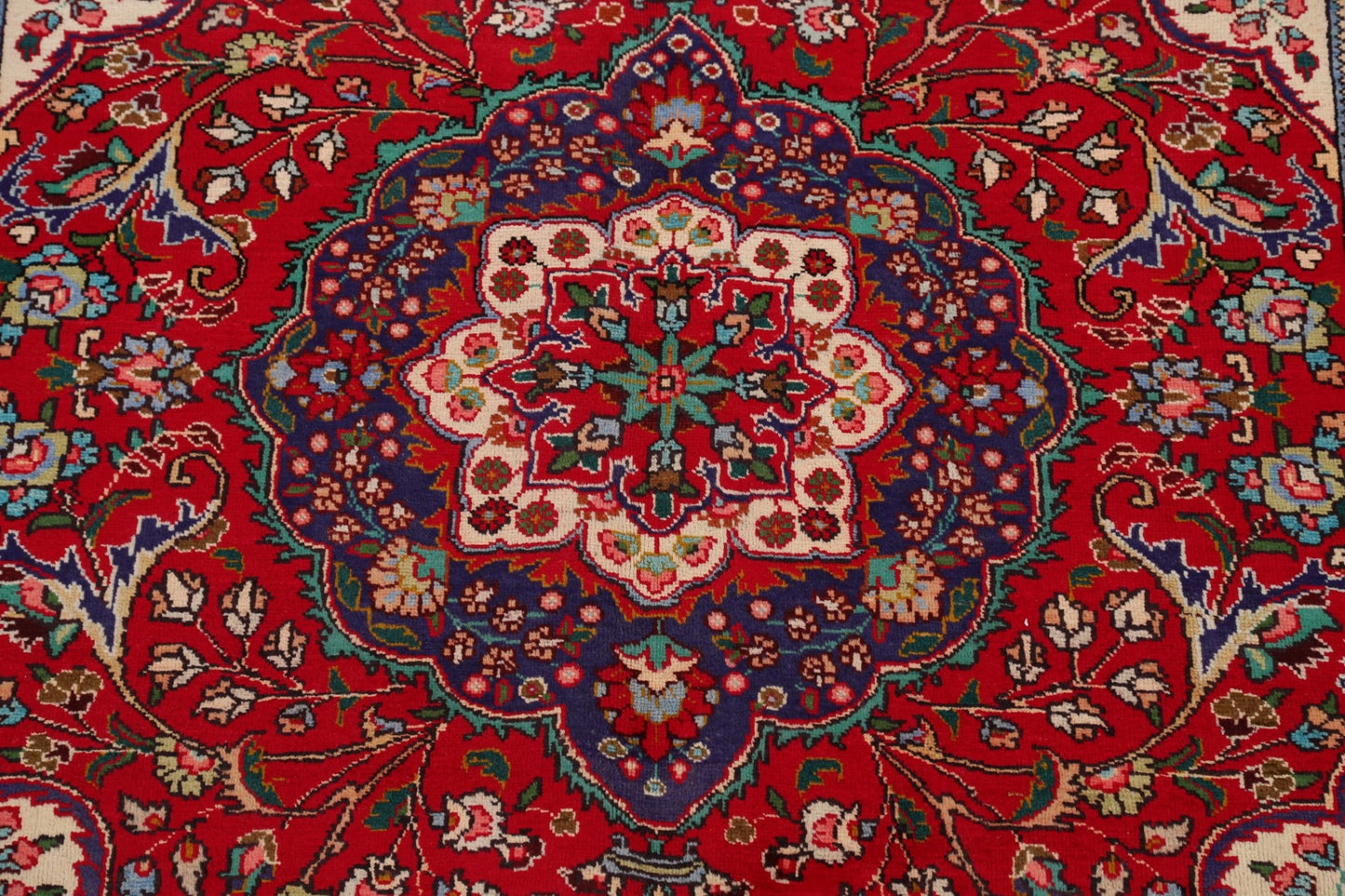 Floral Tabriz Persian Red Area Rug 7x10