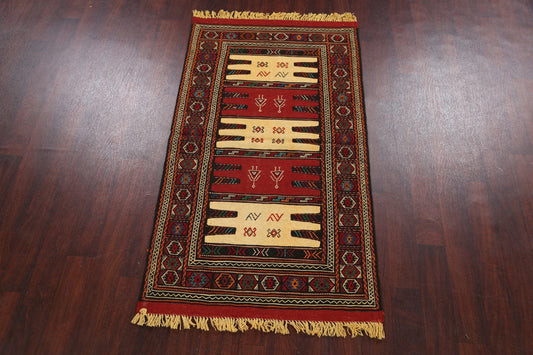 Sumak Kilim Hand-Woven Persian Area Rug 3x6