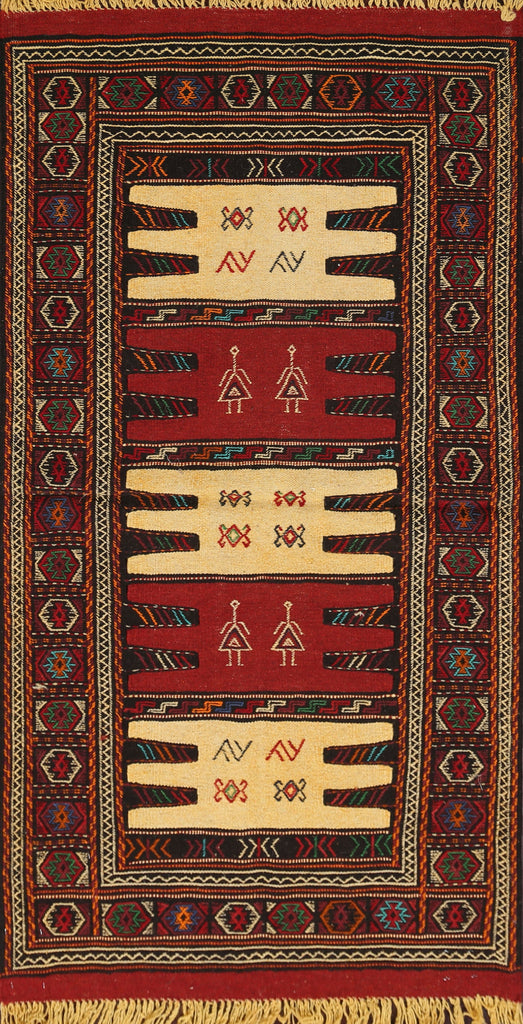 Sumak Kilim Hand-Woven Persian Area Rug 3x6