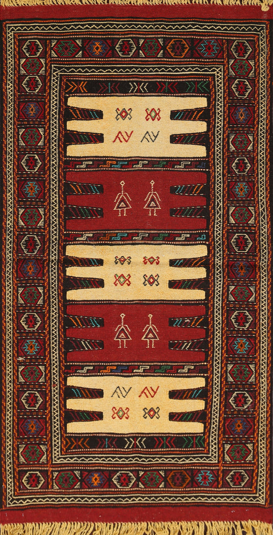 Sumak Kilim Hand-Woven Persian Area Rug 3x6