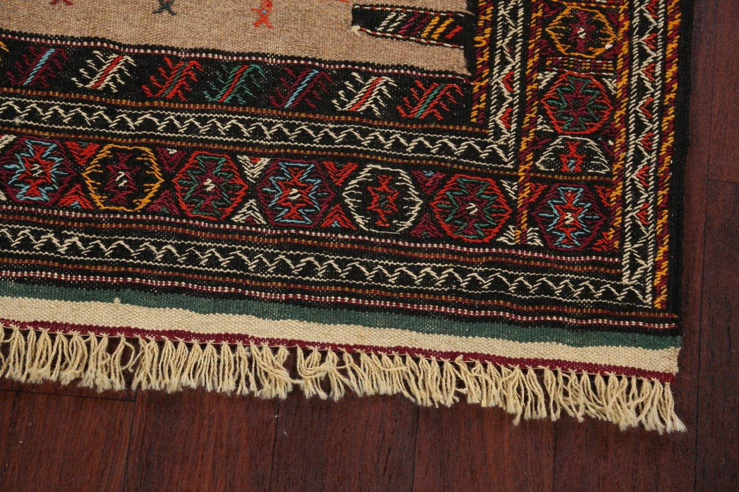 Tribal Sumak Kilim Hand-Woven Persian Area Rug 3x6