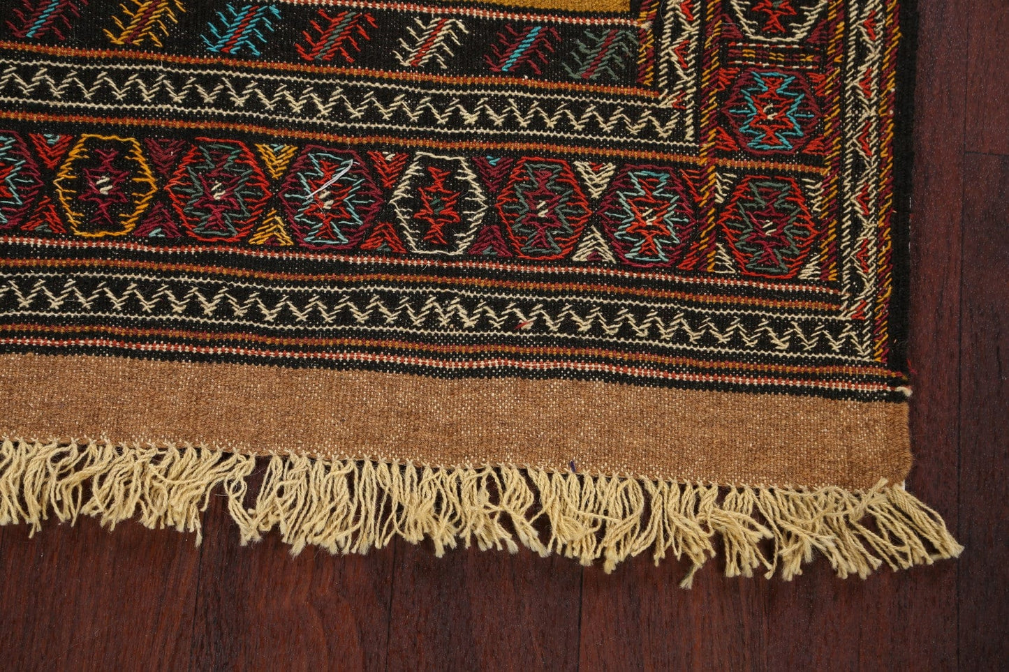 Tribal Sumak Kilim Hand-Woven Persian Area Rug 3x6