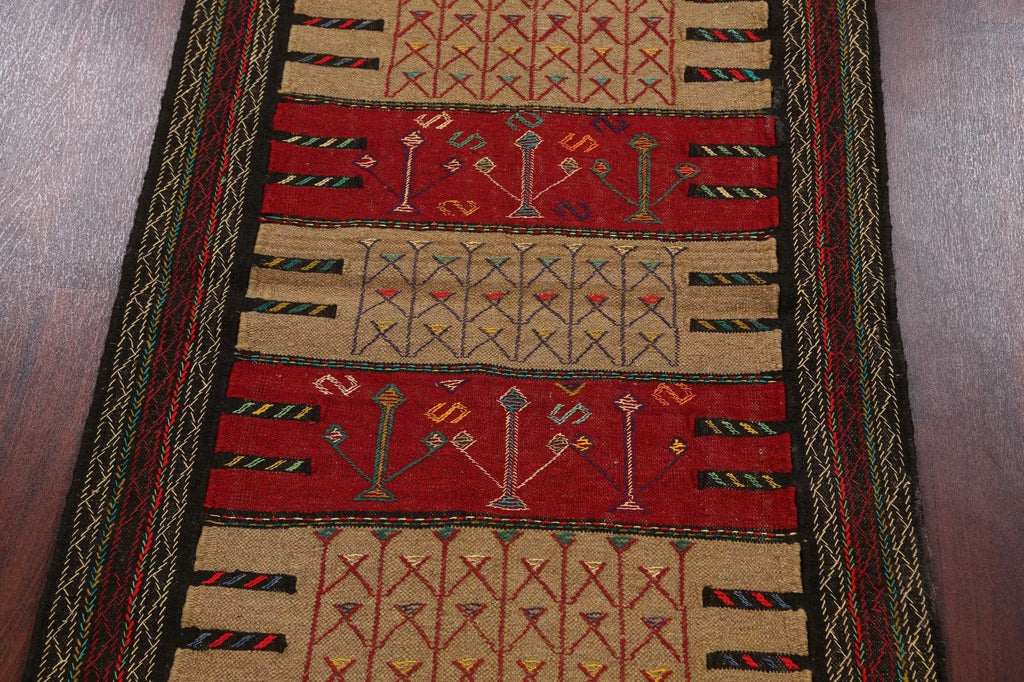 Tribal Sumak Kilim Hand-Woven Persian Area Rug 4x6