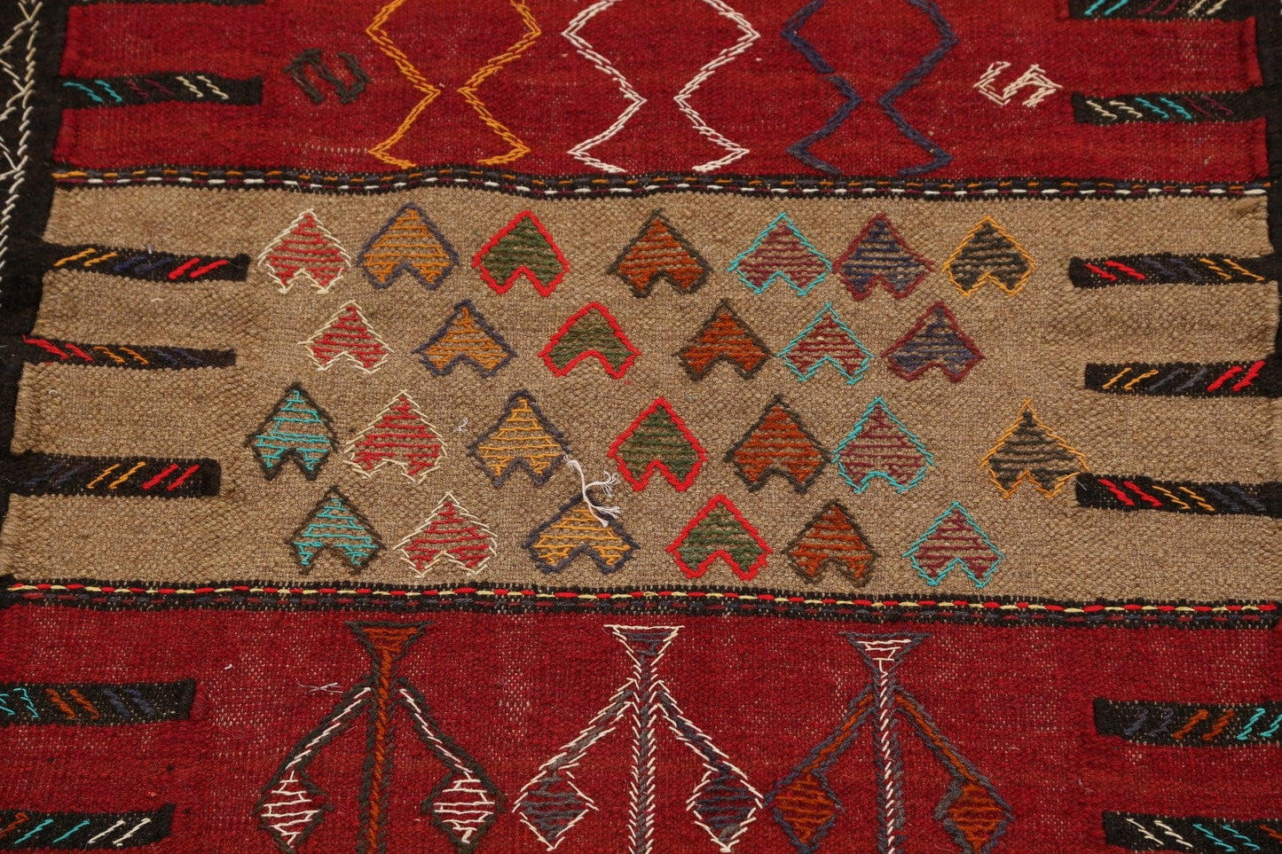 Sumak Kilim Hand-Woven Persian Area Rug 4x6