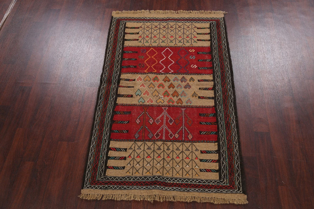 Sumak Kilim Hand-Woven Persian Area Rug 4x6