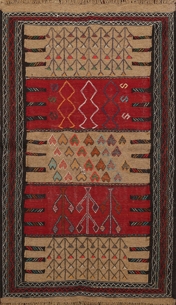 Sumak Kilim Hand-Woven Persian Area Rug 4x6