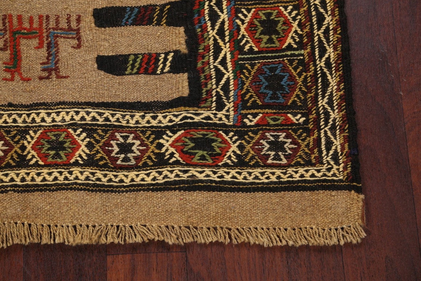 Tribal Sumak Kilim Hand-Woven Persian Area Rug 4x6