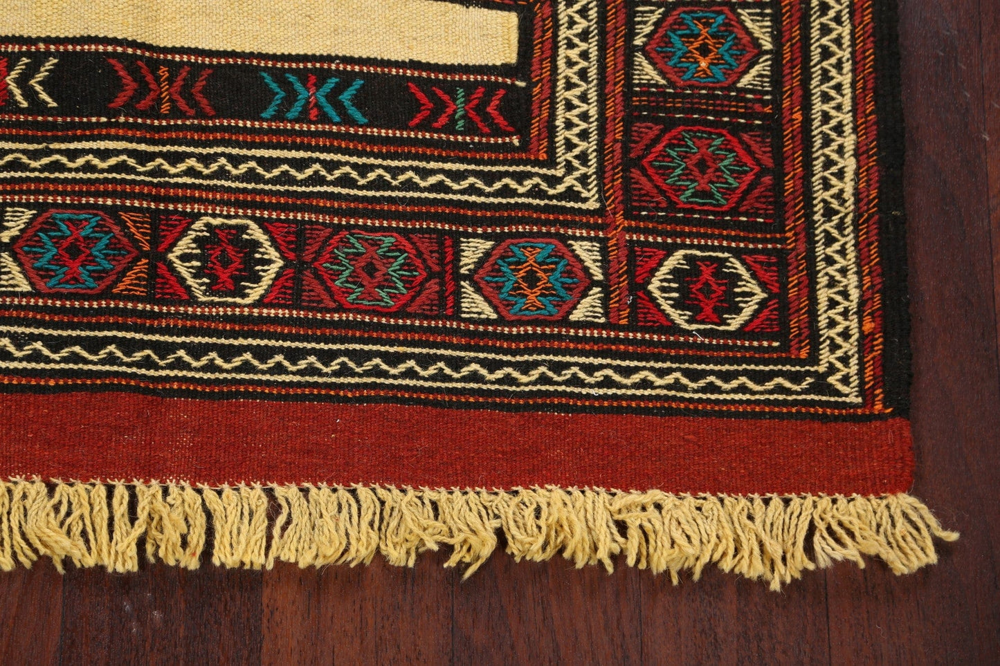 Tribal Sumak Kilim Hand-Woven Persian Area Rug 3x6