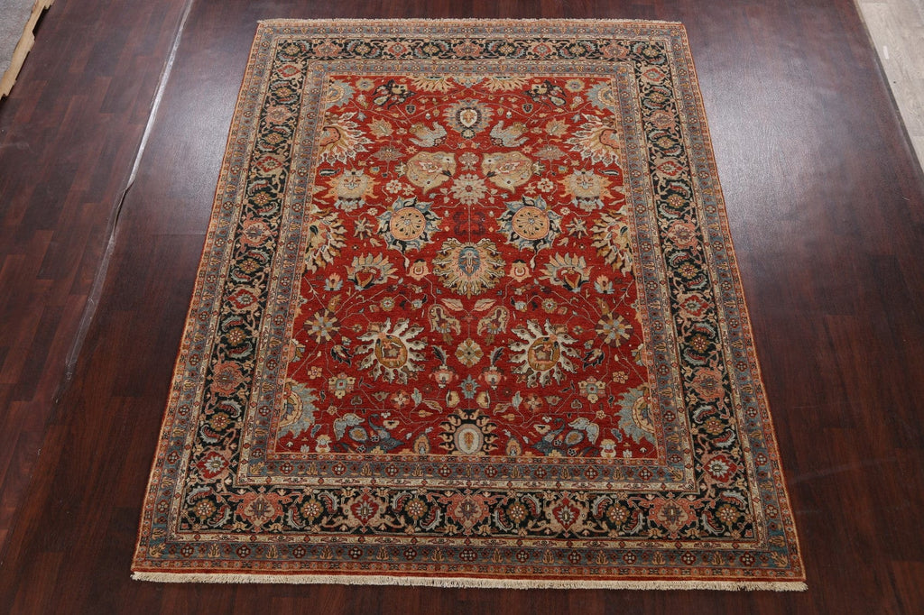 Vegetable Dye Floral Heriz Serapi Oriental Area Rug 8x10