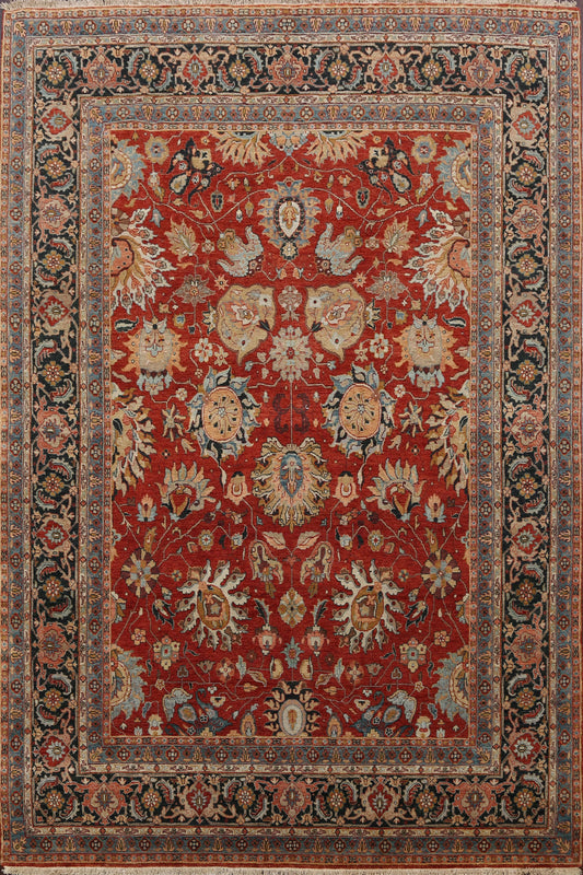 Vegetable Dye Floral Heriz Serapi Oriental Area Rug 8x10